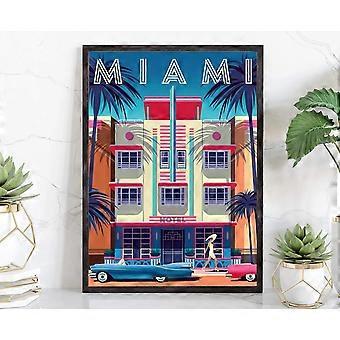 Puzzle podróżne w stylu retro Miami VRE385