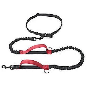 Portable double elastic running leash, double retractable dog leash, red pet leash645