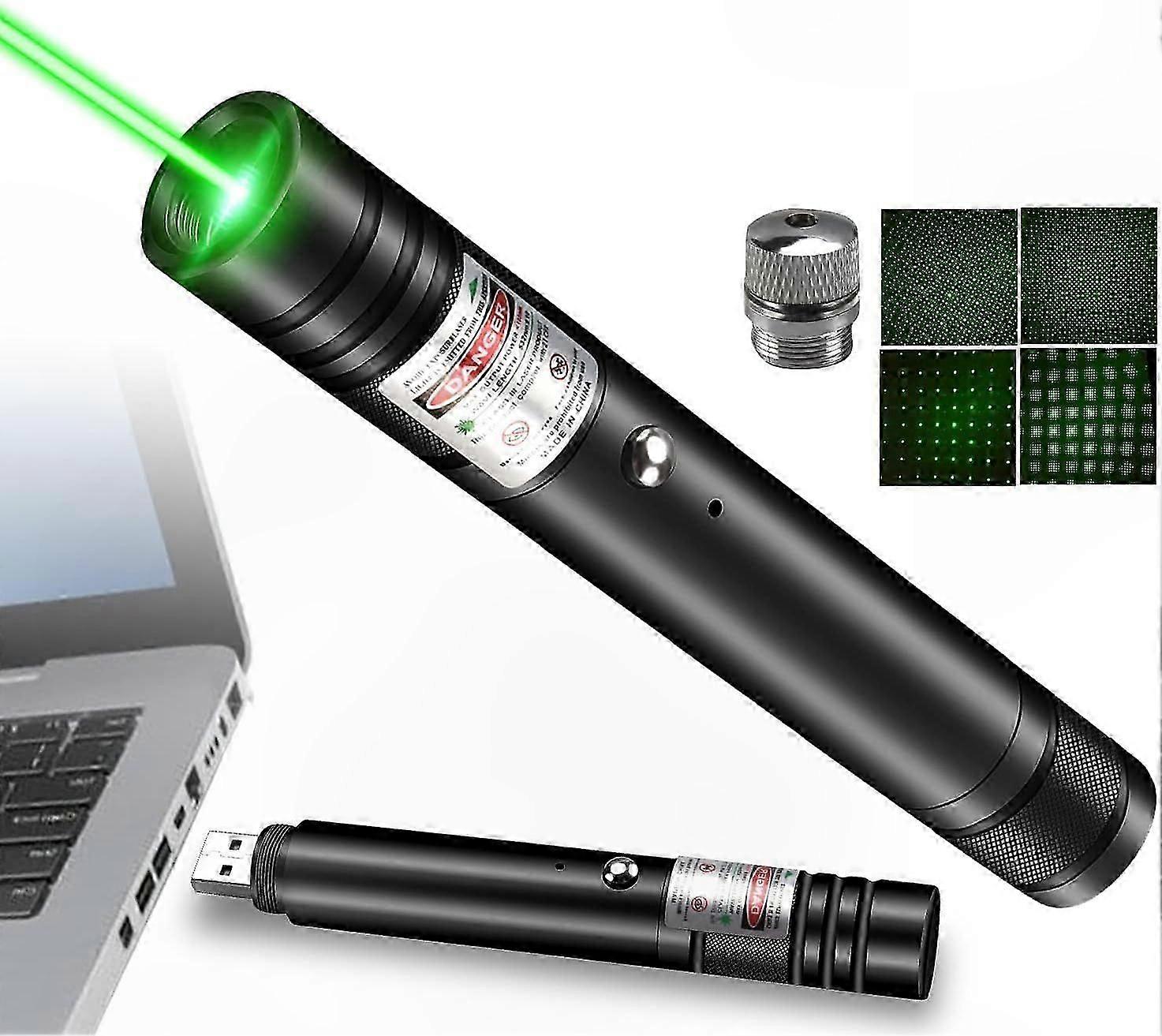 2025 Advanced EDC Penlight, Rechargeable Green Laser Pointer with LED Flashlight Functionality