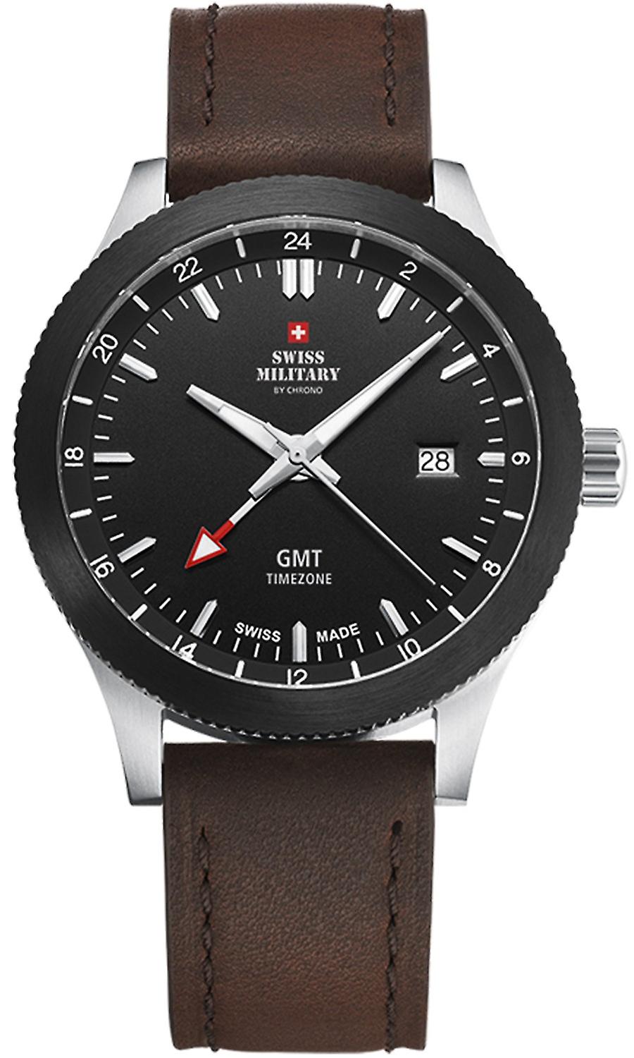 Swiss Military Swiss Quartz Analog Man Watch with Cowskin Bracelet SM34053.02