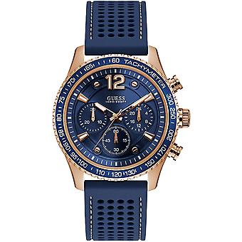 Guess Flotte Quarz Analog Man Uhr mit W0971G3 Silikon Armband