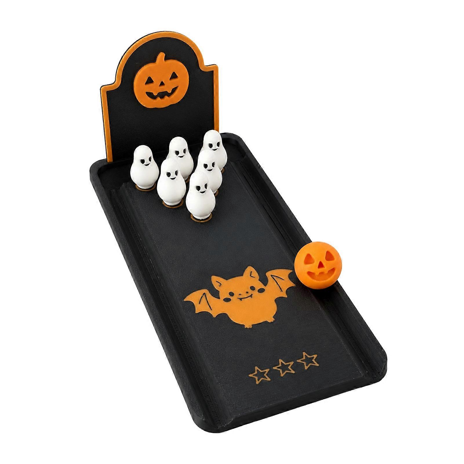 Mini Ghost Bowling Game Ornaments, Halloween Theme Bowling Set