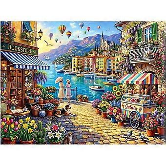 Lakeside Village Puzzles for Adults Cityscape Landscape Puzzles GYU187