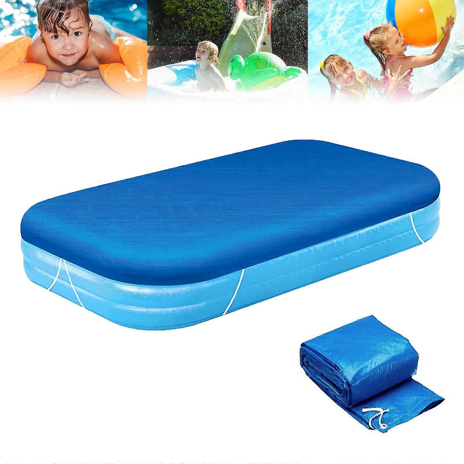 Inflatable Pool Cover for Rectangular Pools, Waterproof Design Keeps Water Cleaner and Debris Out