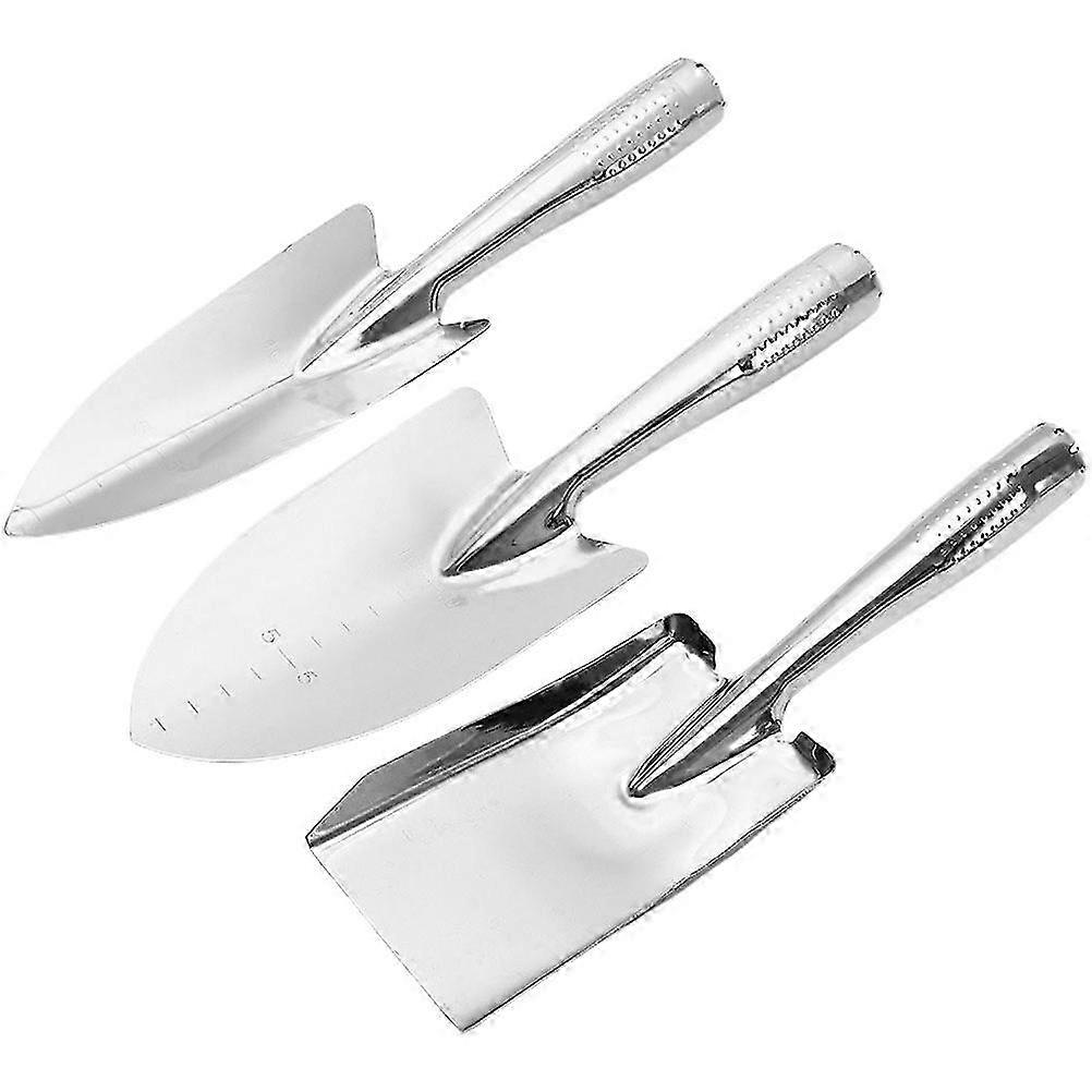 Silver Garden Set for Weeding Use 3Pcs Handheld