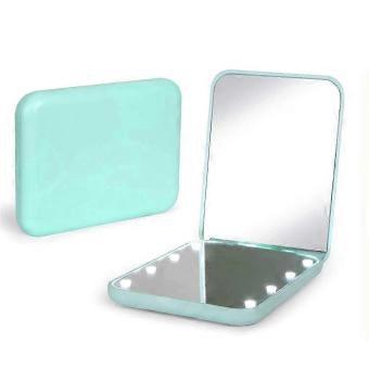 Best LED Light, 1X/3X Magnification Lighted Pocket Mirror, 2-Sided, Portable, Folding, Handheld, Small Compact Travel Mirror for Purses, Cyan 2026 JBR