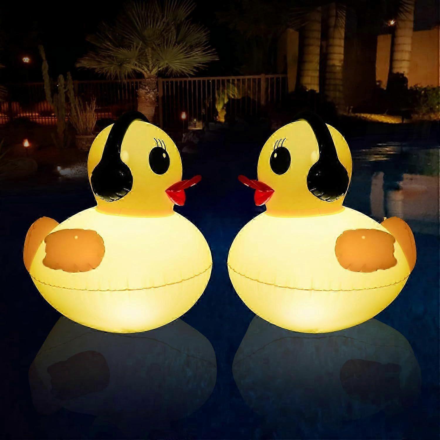 Floating Solar Pool Lights, Duck Pool Lights that Float 2PK | 16 Inch IP68