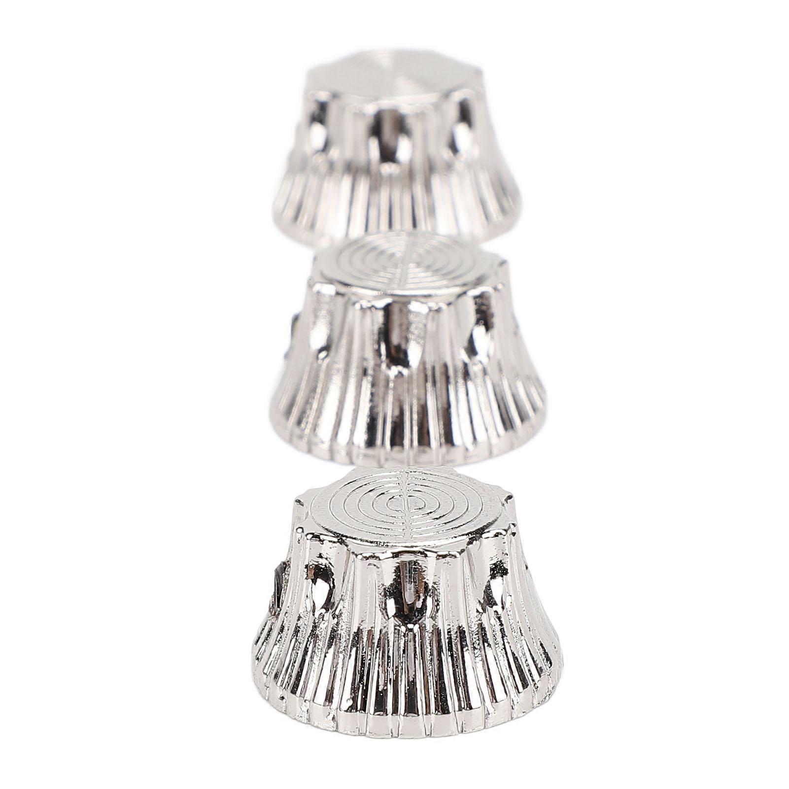 3Pcs Electric Guitar Knobs Metal Potentiometer Dome Top Hat   Volume   Control with Wrench