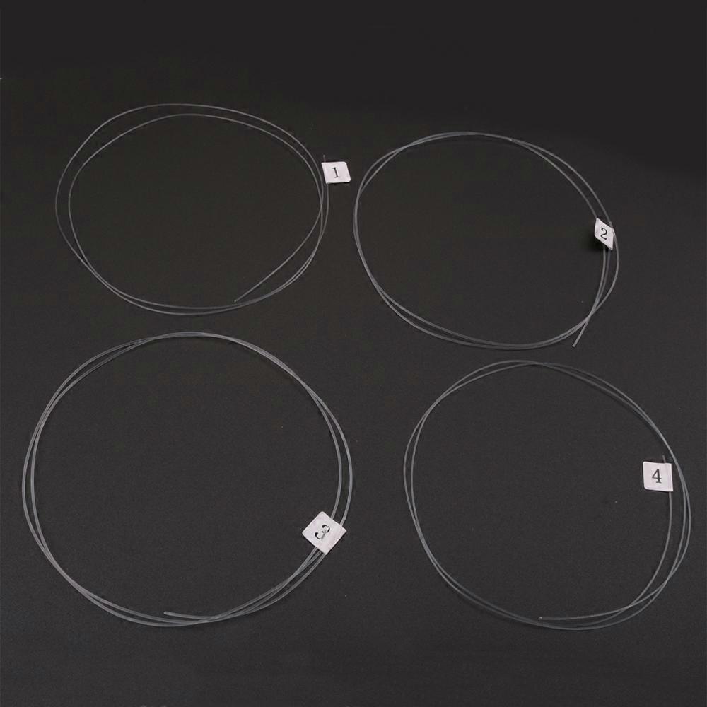 4pcs Ukelele Ukulele Uke String Carbon Fiber Material Transparent