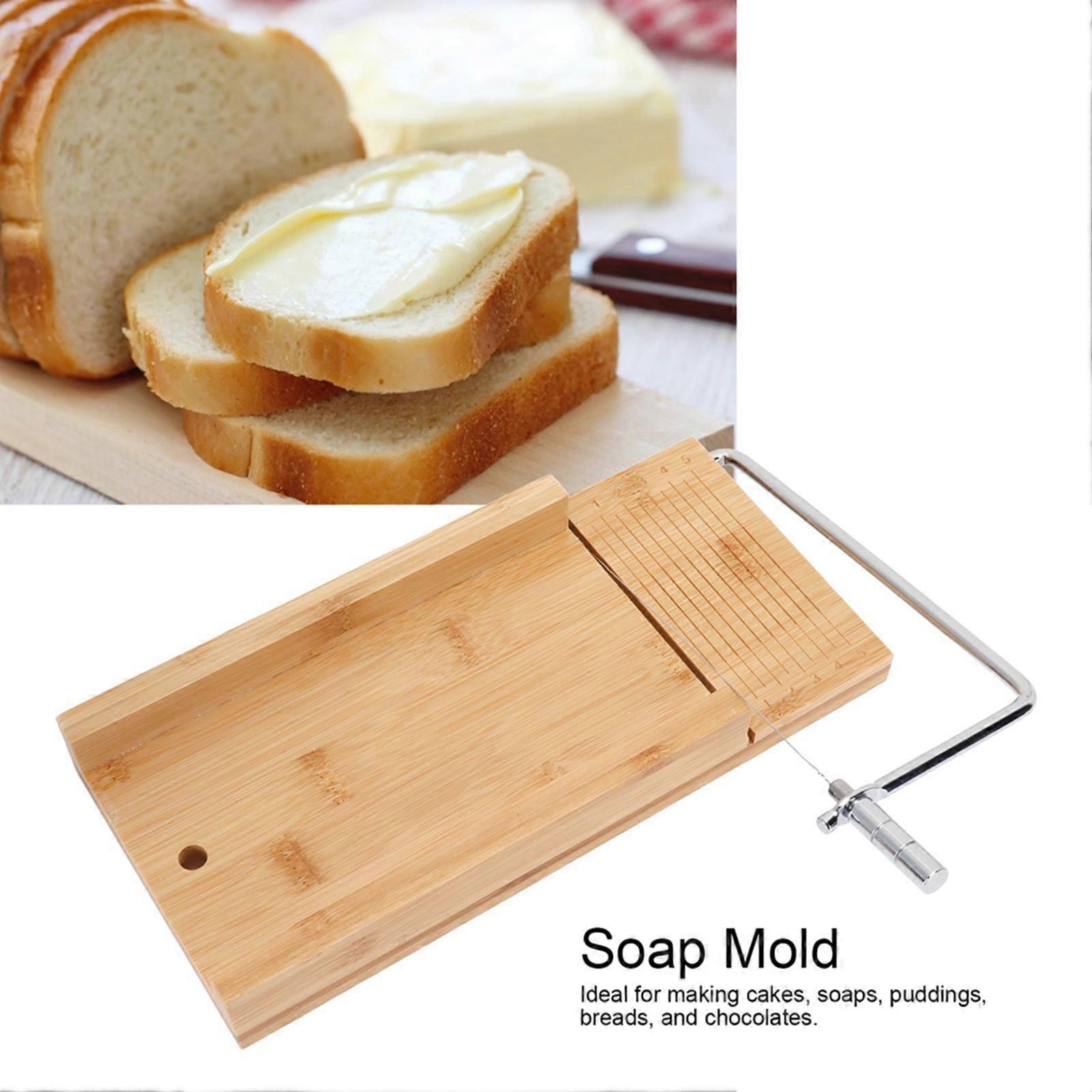 1200ml Soap Mold Bamboo Cake Bread Soap Cutter DIY Bread Making Mold Set Kitchen Tool