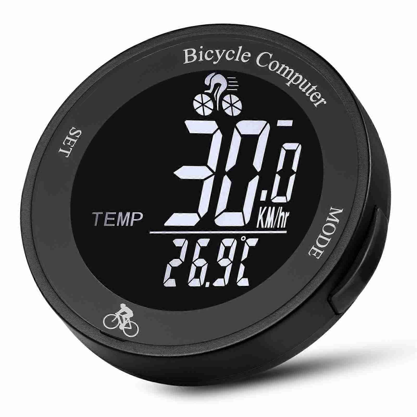 Bike Computer LED Backlight Multifunction Round Wireless Cycle Computer Cycling Odometer
