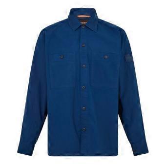 Boss Mens Barrel Collared Long-Sleeved Overshirt