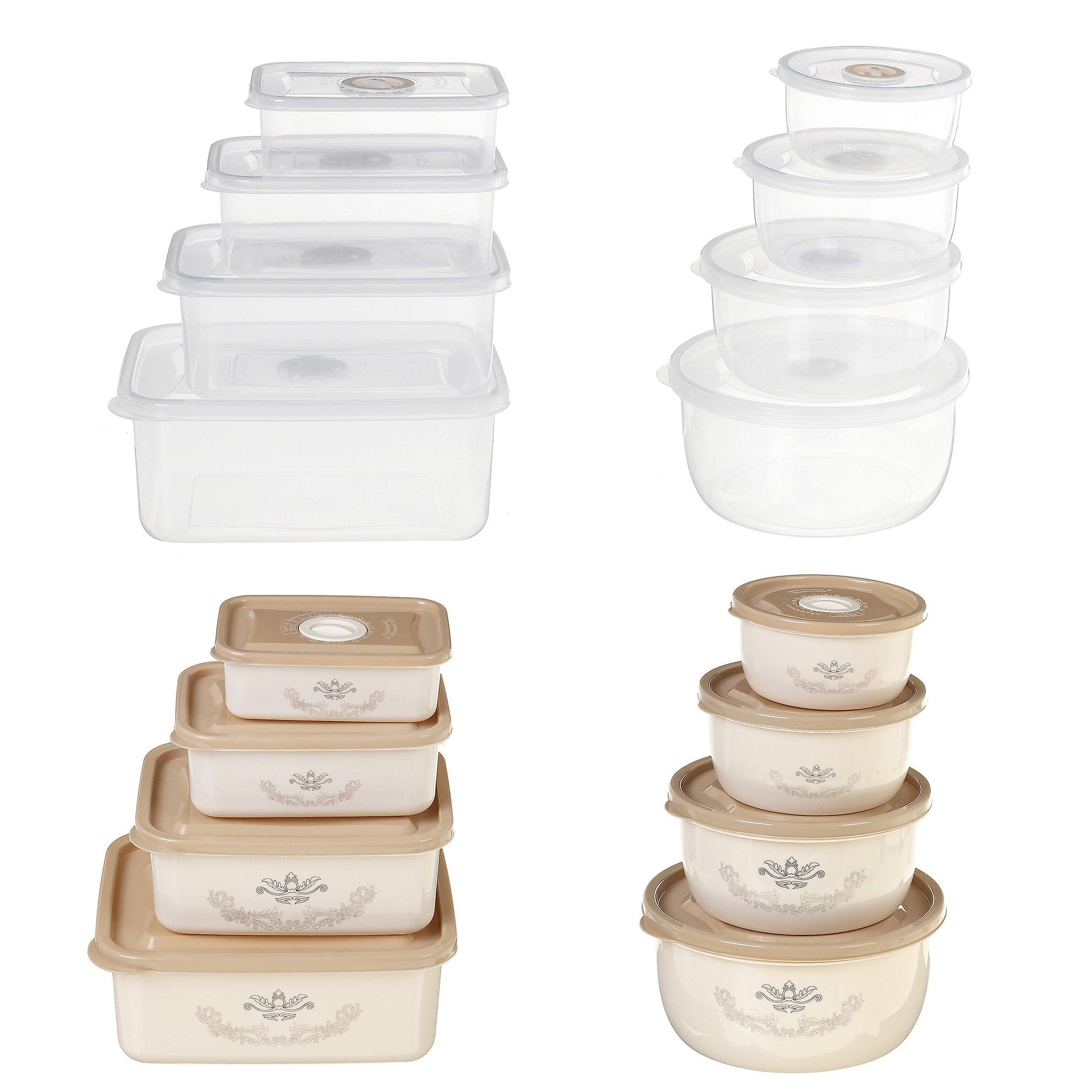 Storage Box Miscellaneous Grain Storage Plastic Sealed Box Refrigerator Freshness Box,4 Pcs