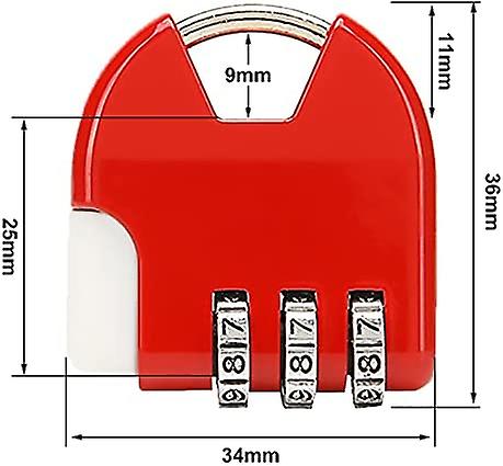 3 Digit Combination Padlock Padlock Code Locker Digital Combination ...