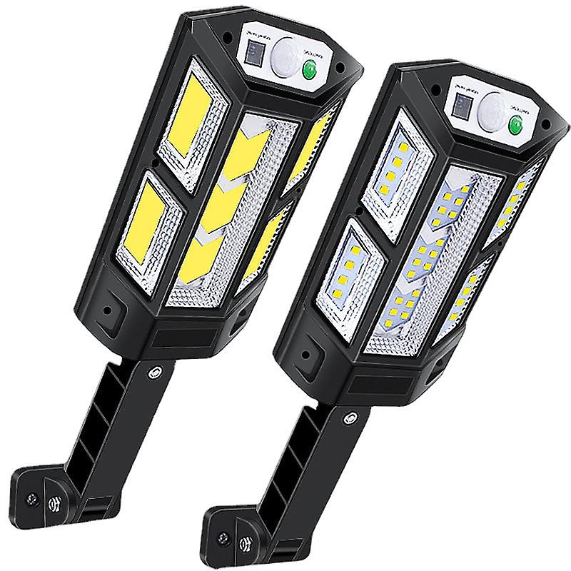 Wireless Waterproof Solar Lights Outdoor Led/cob With Motion Sensor For Deck, Fence, Patio, Front Door