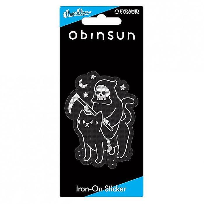 Obinsun Death Rides A Black Cat Iron On Patch