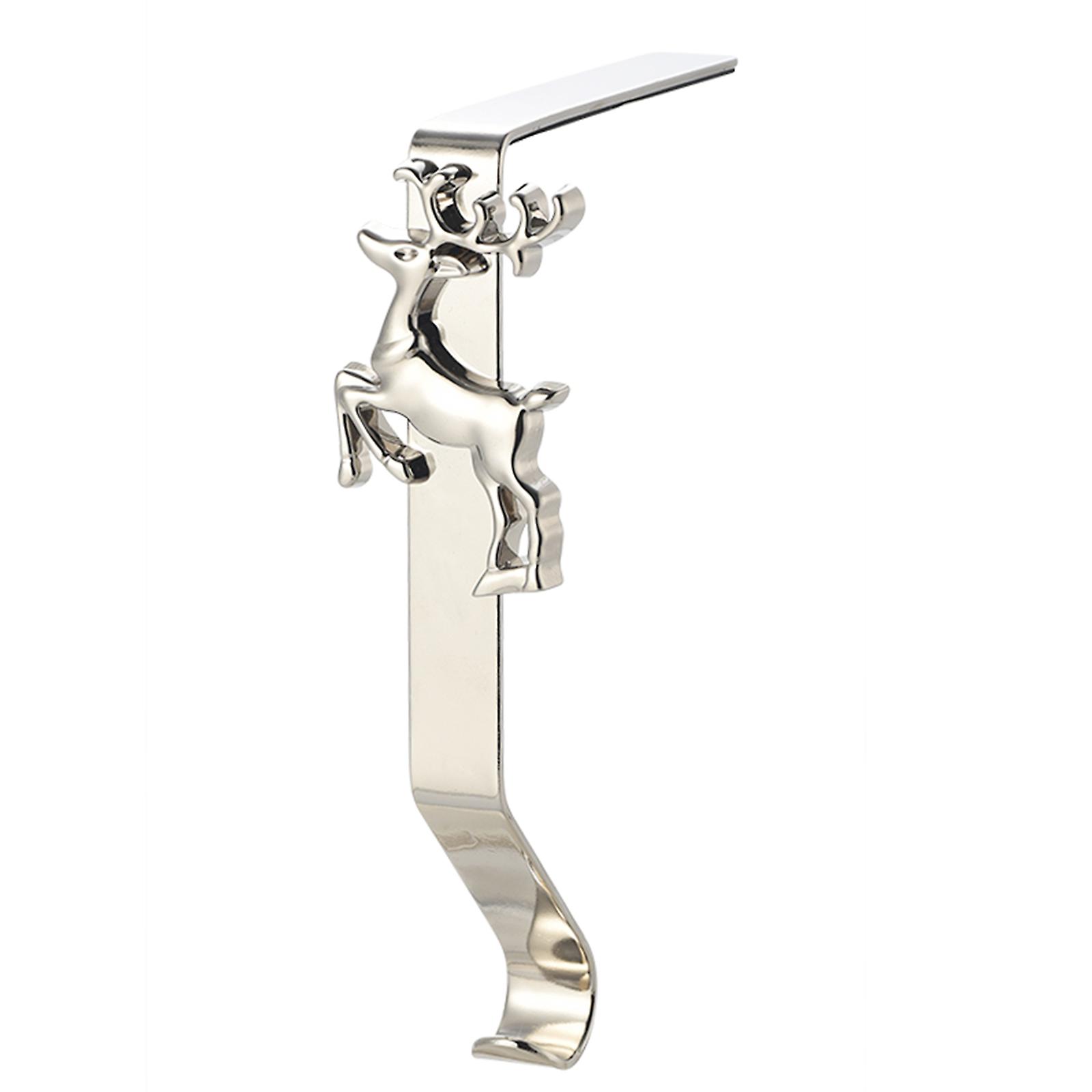 Snowflake Deer Snowman Tree Stocking Holders Silver Stocking Hanger Decor