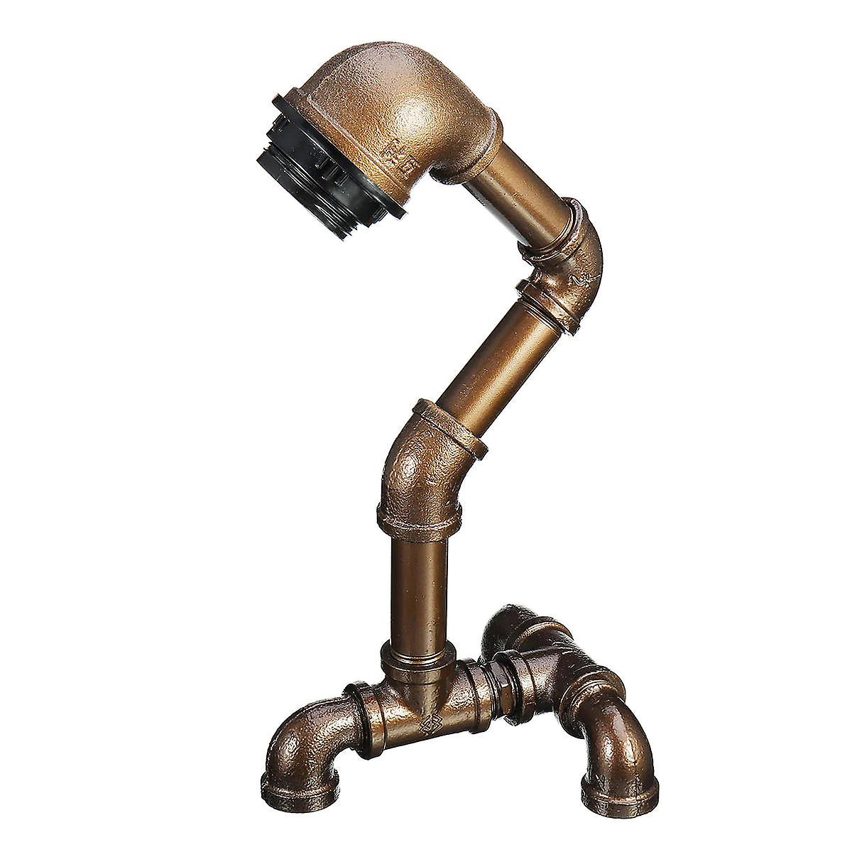 LEDSone Lampada a sospensione in metallo Steampunk stile vintage retrò industriale a 5 vie Illuminazione a soffitto per tubi dell'acqua (argento spazzolato