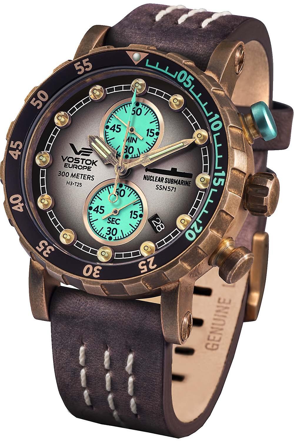 Nuclear submarine Man Watch Analog Quartz with Cowhide Bracelet