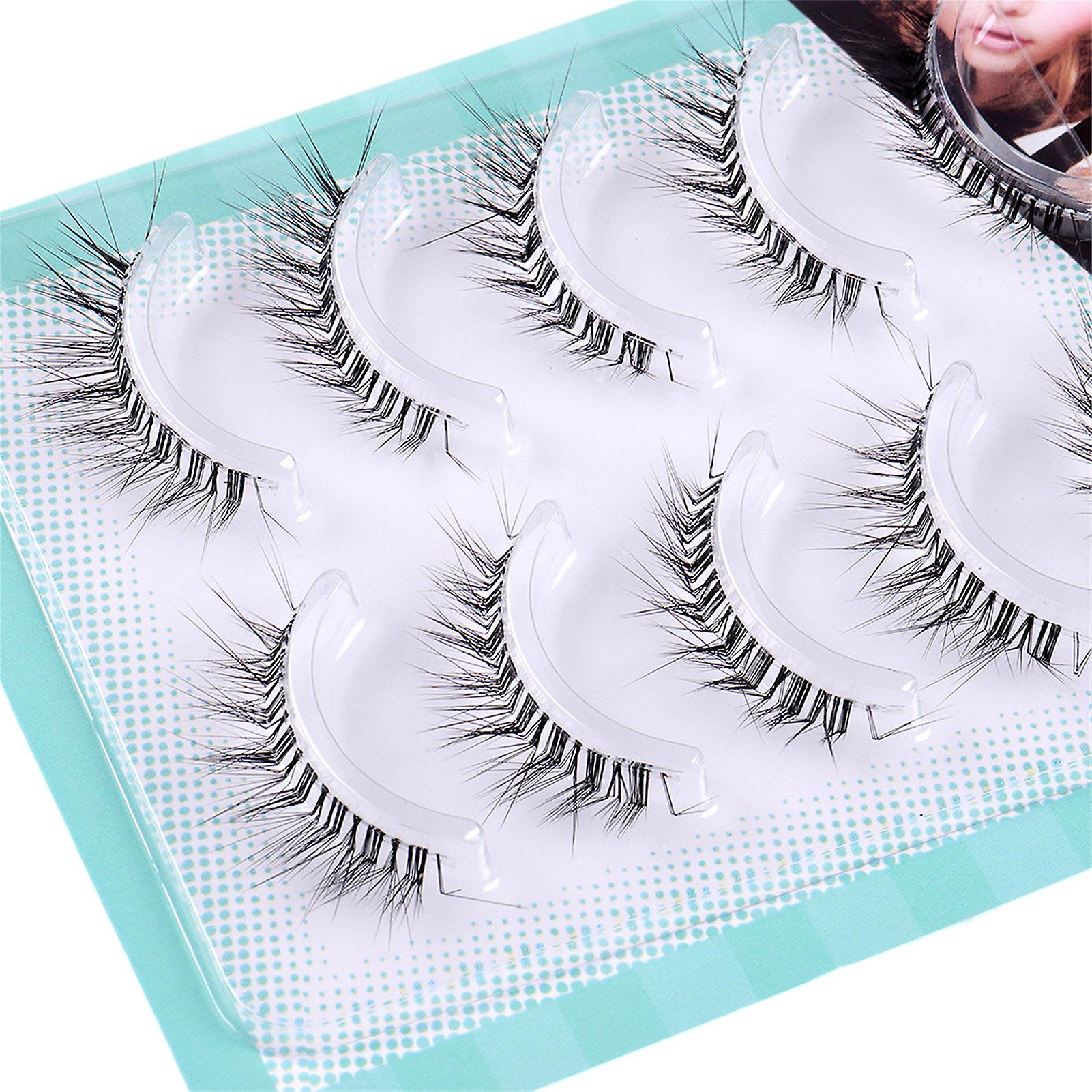 5 Pairs Daily Student Simulation False Eyelashes 3d Lash Thick Volume Long Wispy Lashes