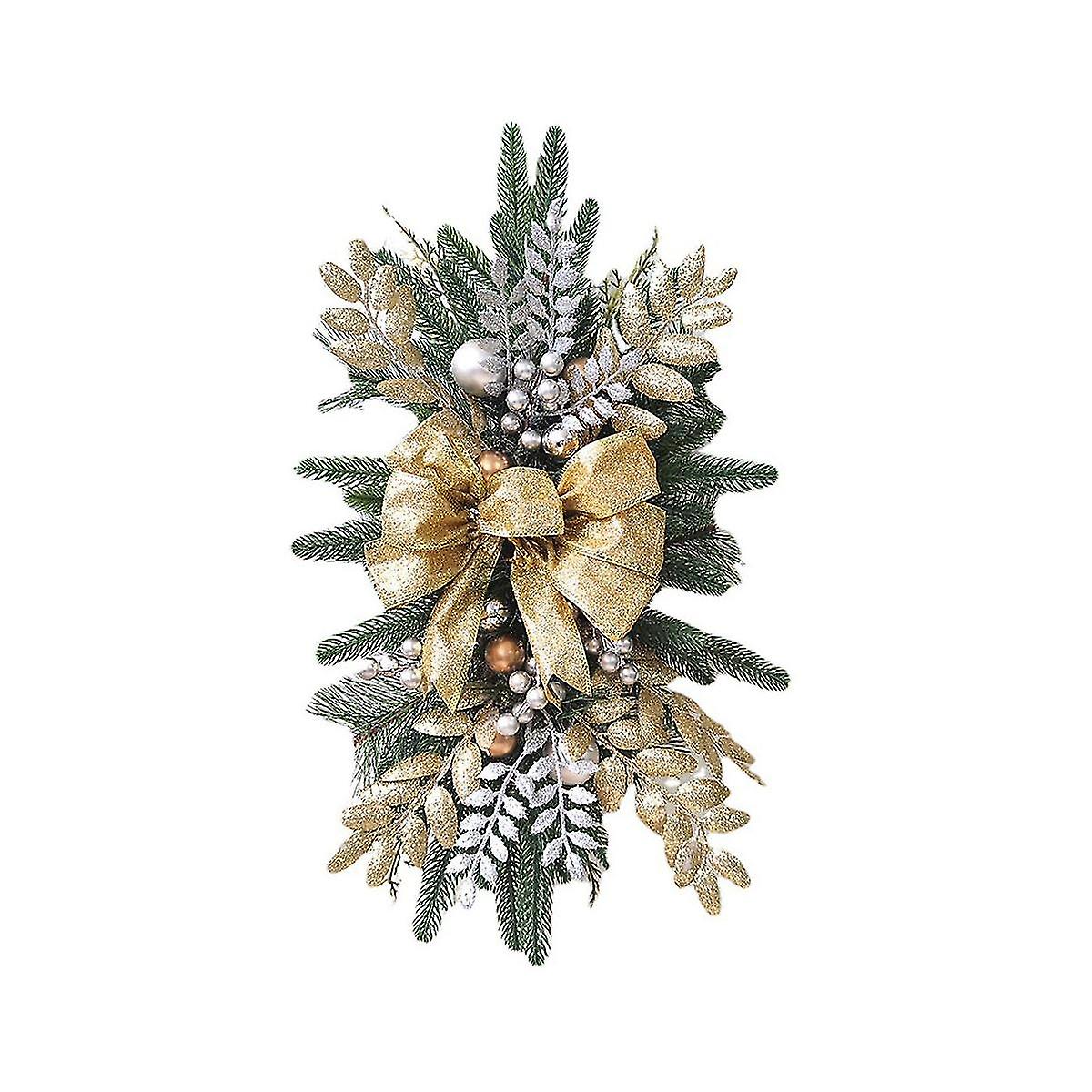 Jul, Trappjulgirlang för trappor, dörr, öppen spis, fönster, utomhus inomhus juldekoration