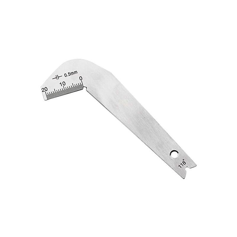 Twist Drill Bit Sharpening Gauge,Sustainably 118 Degree Twist Drill Bits Angle Gage Grinding Center Gauge Tools Sharpening Stainless Steel Corner Fro