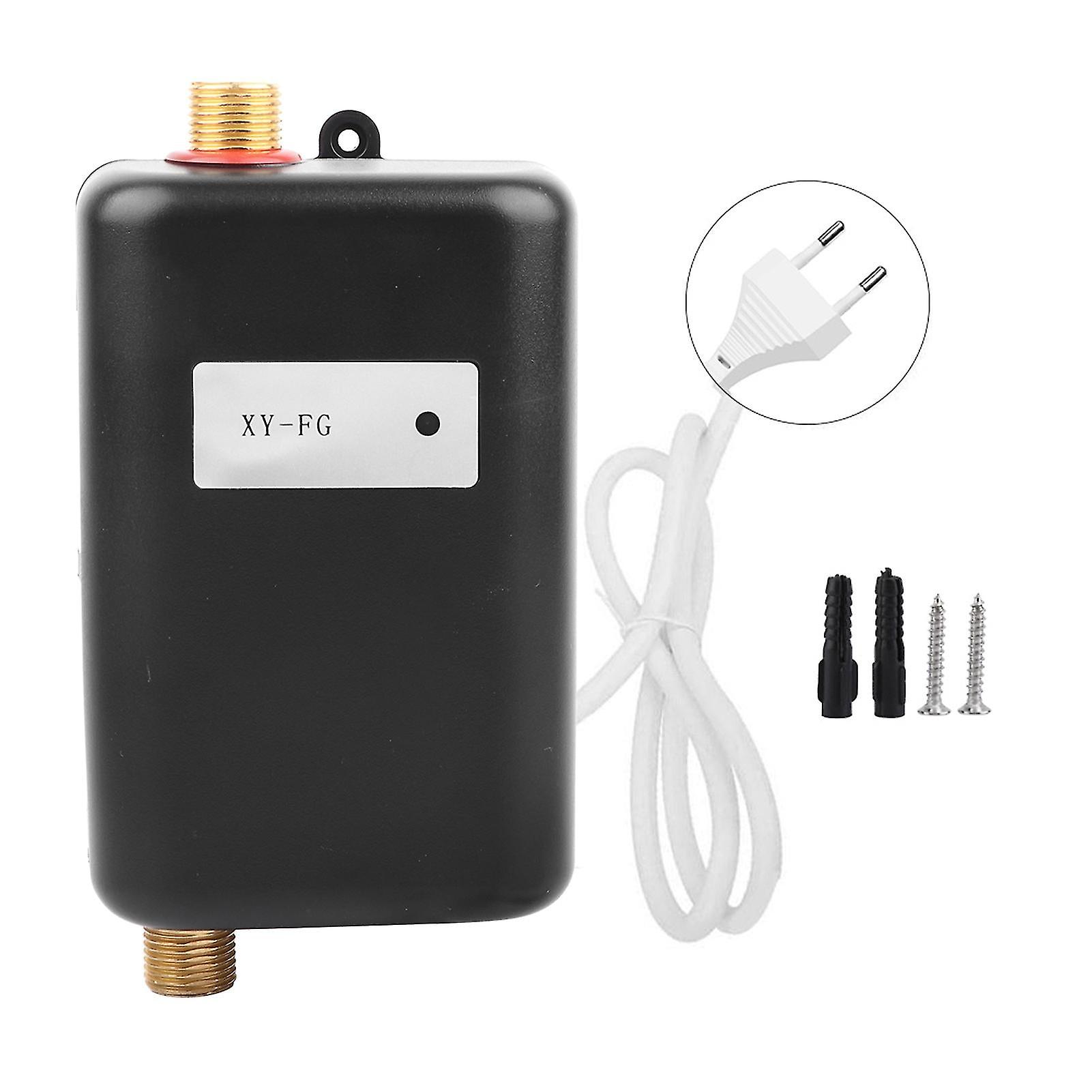 Household Dual Use Regulator Intelligent Kitchen Water Heater Mini Rapid Heating Machine With Indicator Light Black(eu Plug 220v 3800w )