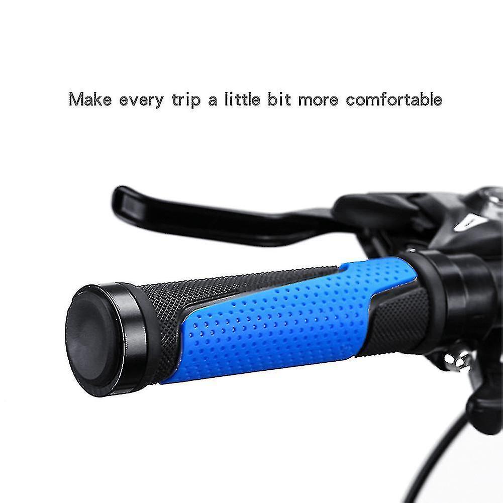 Compatible Withcompatible Withbicycle Rubber Grips Mountain Bike Bilateral Lockable Non-slip C