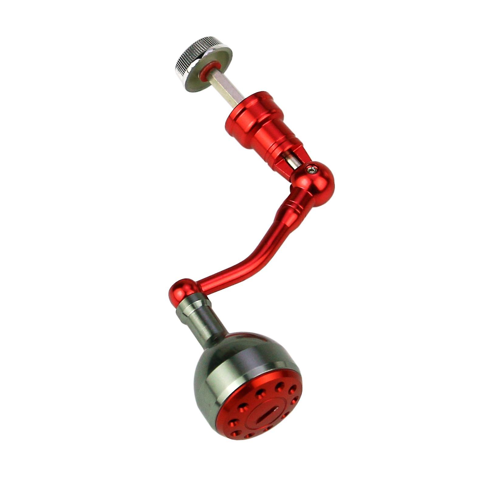 ידית סליל דיג סליל מתכת מלא ידית כוח ידית ארכובה, אביזרים אדום L