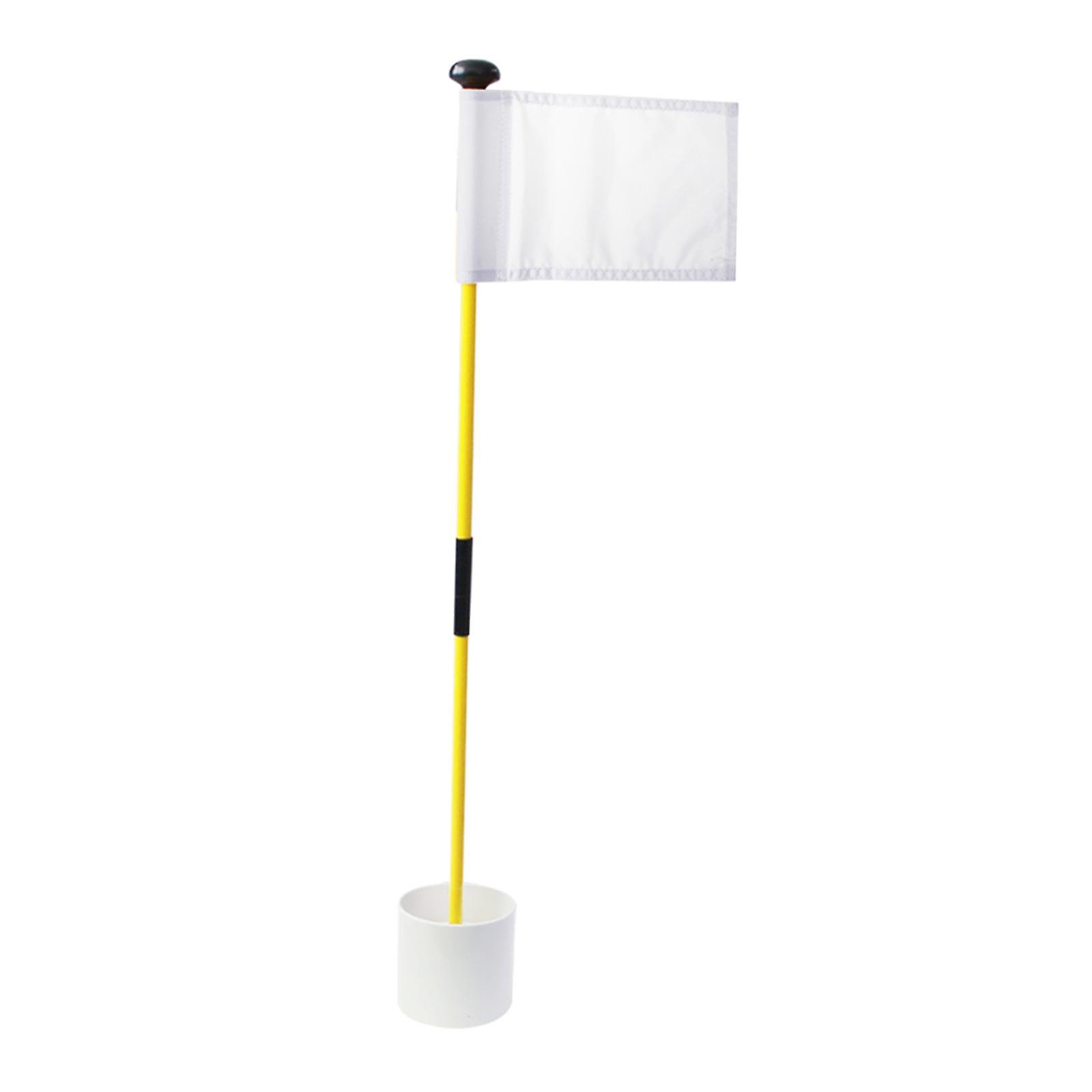 Praktyka na podwórku Golf Hole Pole Flag Cup Stick Składany Putting Flagstick Biały