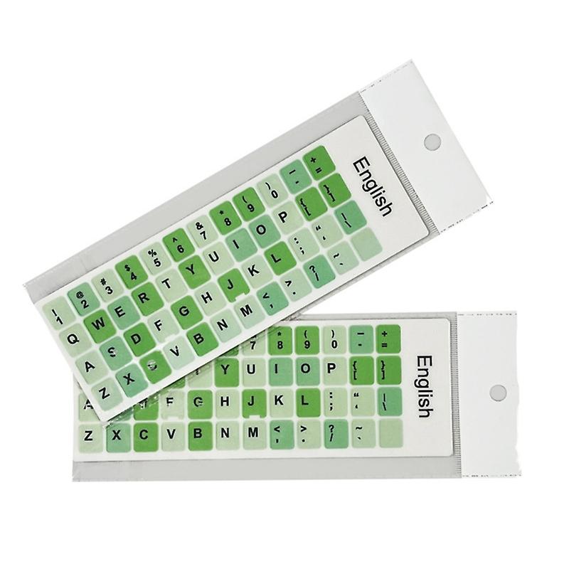 2PCS English Keyboard Stickers Macaron Color Notebook Keypad for Key Sticker