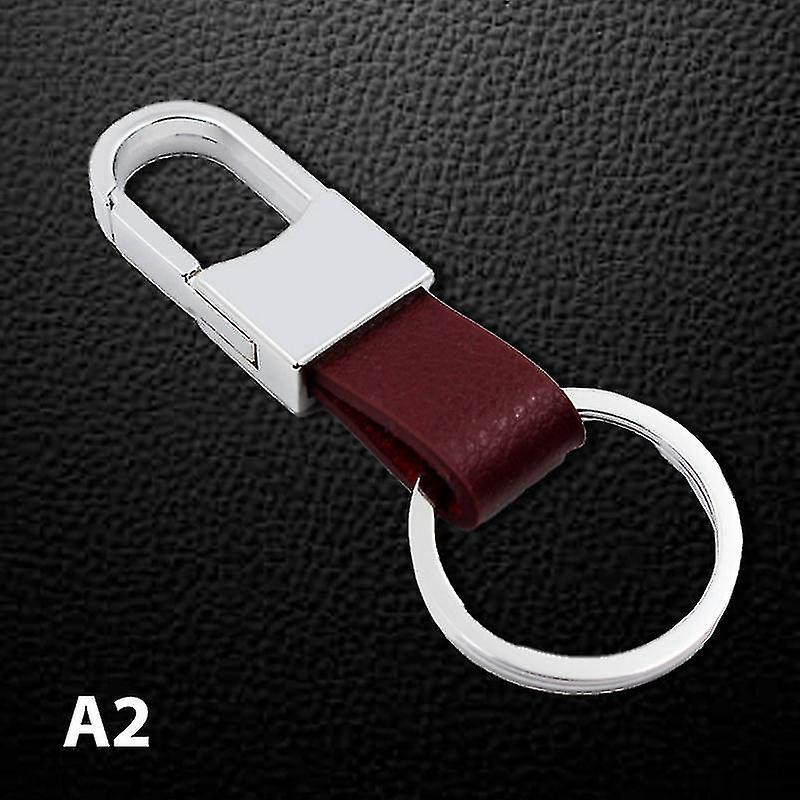 Keyring Keychain Genuine Leather Men's Simple Key Chains Holder Keyfob For Car