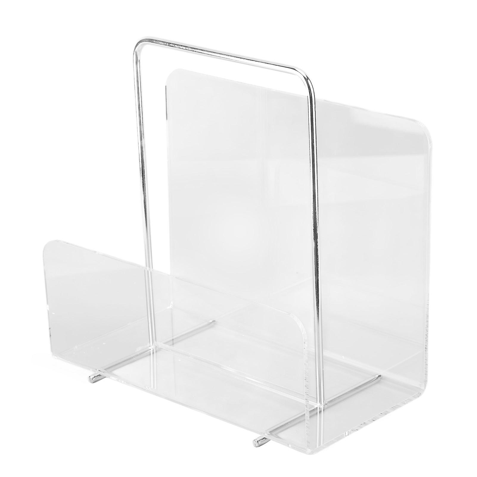 Acrylic Magazine Rack Transparent Acrylic File Book Holder for Office Organization Storage Decoration Reception