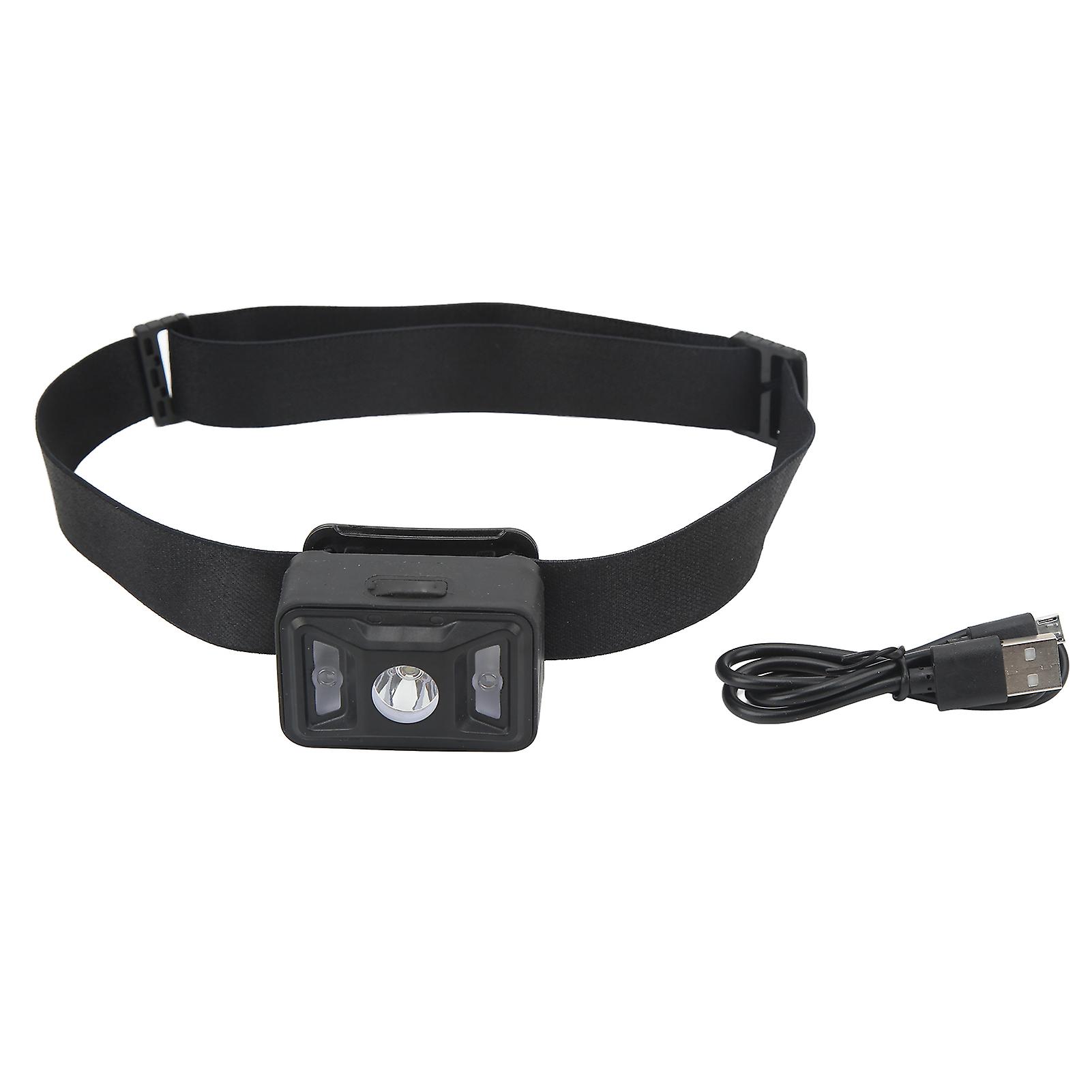 USB-Rechargeable LED Headlamp with Motion Sensor, IP5 Waterproof for Camping