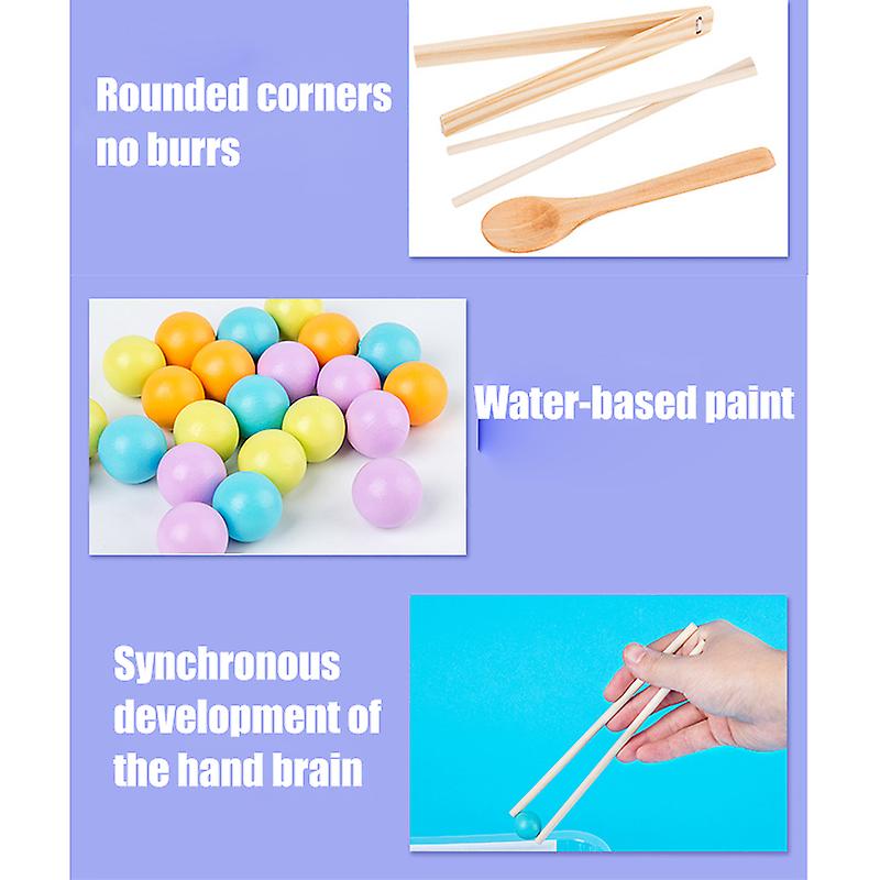 Kids Chopsticks Pratice Game Bean Clamping Intellectual Traning Toy Early Education
