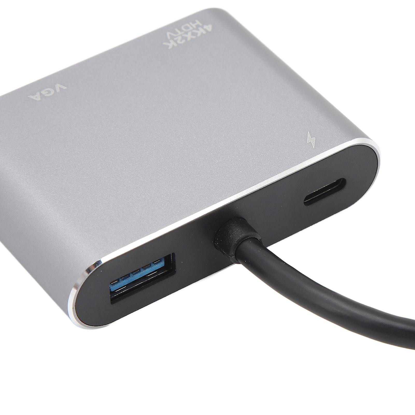 4-in-1 Type C Hub: 4K Display, VGA, USB3.0, Laptop Docking Station for Seamless Connectivity