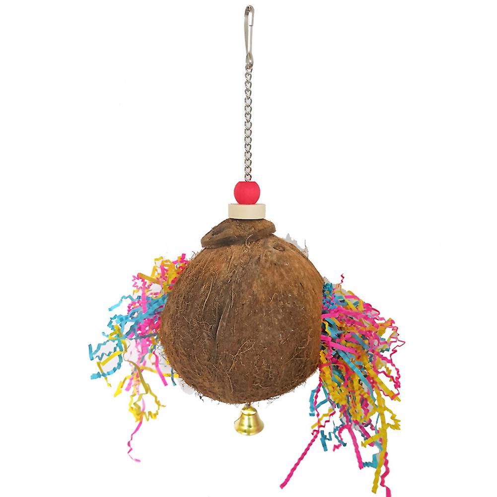 Bird Chew Toy Made from Coconut Shell - Climbing and Biting Ball for Pets