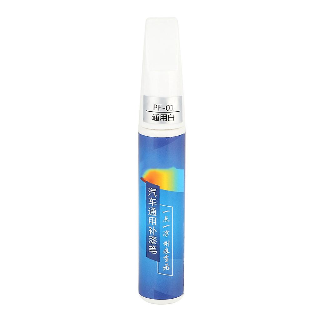 Touch-up pen for car scratches with white paint applicator