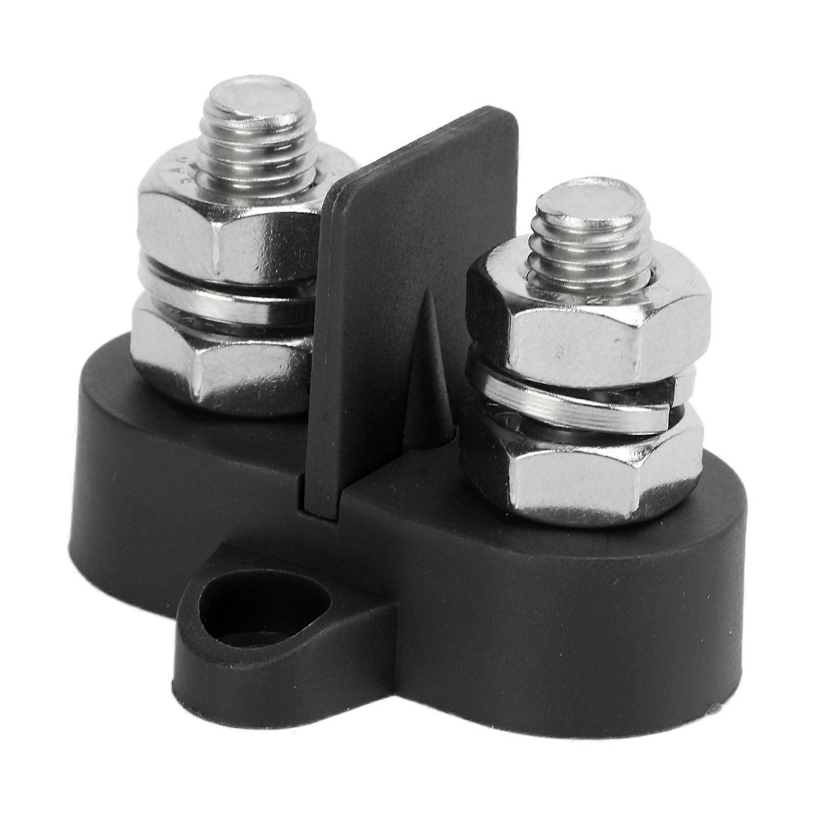 DC 48V Bus Bar Terminal Block 5/16in M8 Insulated Dual Positive Power Distribution Junction Stud with SpacerBlack
