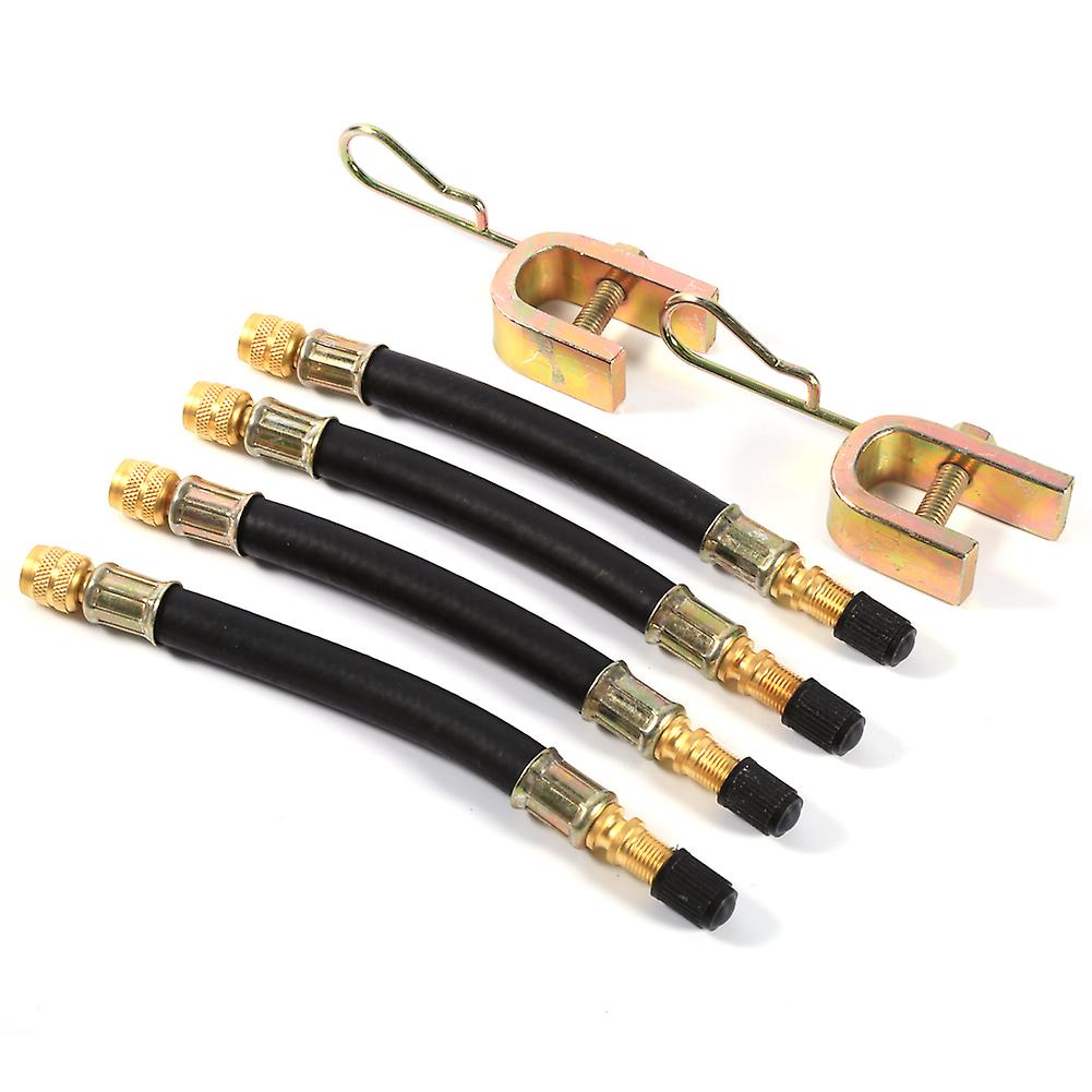 4 x 140mm Flexible Tire Valve Extensions Truck Wheel Clamp Adapters