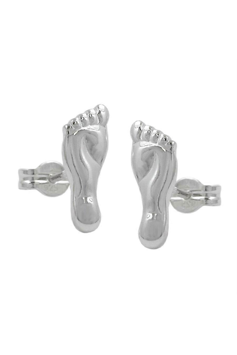 Earrings Feet Polished Silver 925 - Gl93482