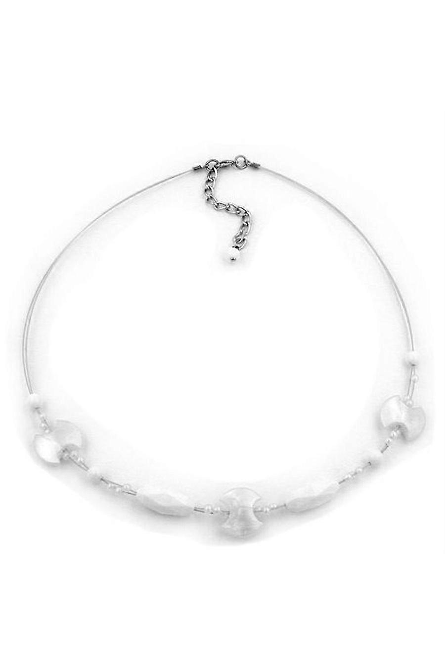 Necklace White Fantasy Beads 45cm - Gl01910
