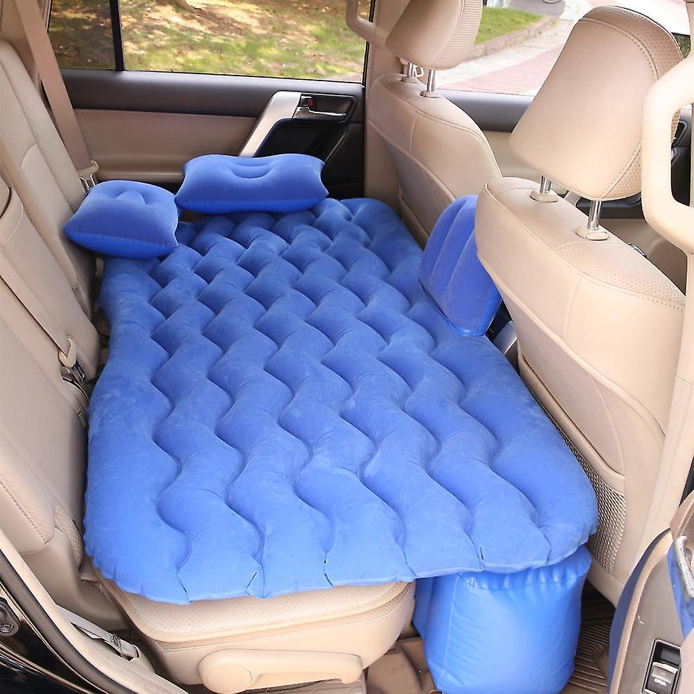 Airbed Car Seat Mattress Air Inflation Sofa Multifunction with Bag Repair Outfit 2 Pillows for Sleep Rest