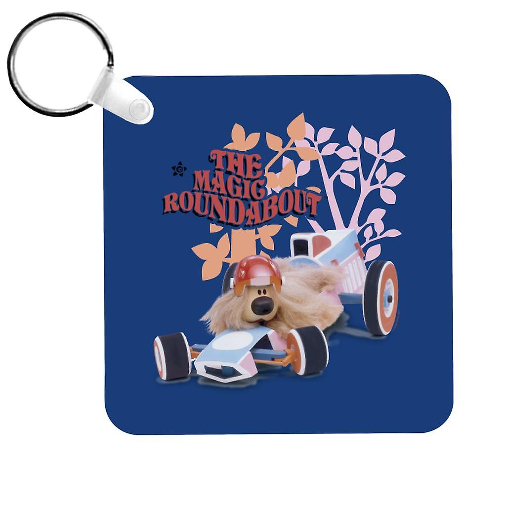 The Magic Roundabout Dougal Race Car Keyring