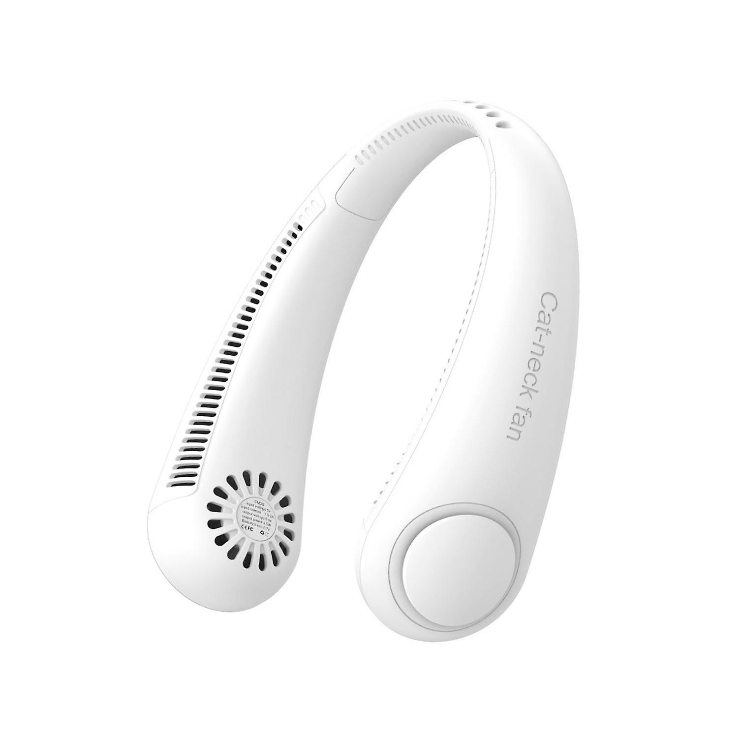 Mini Fan Hanging Neck Leafless Outdoor Students Portable Usb Lazy Folding