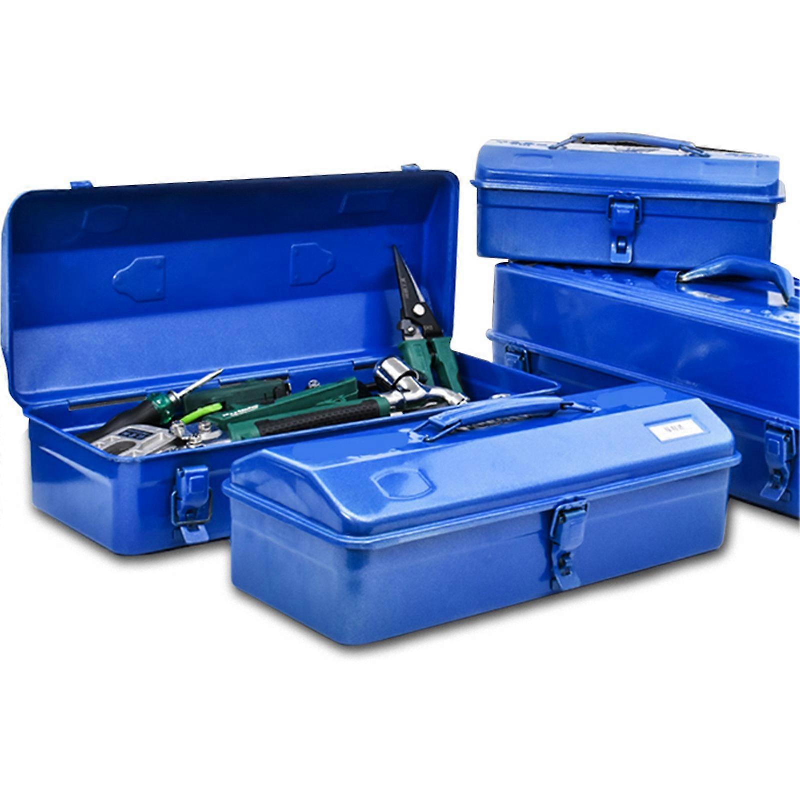 Metal Tool Box Thickened Iron Case Large Capacity Multifunctional Portable Toolbox with Lock for Repair Tools Hardware 