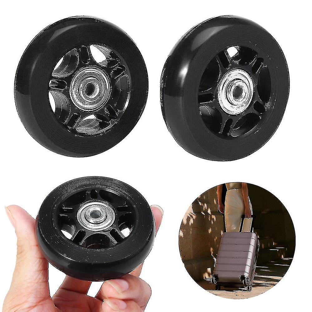 2pcs Luggage Suitcase Rubber Wheels Bearings Replacement Repair Kits