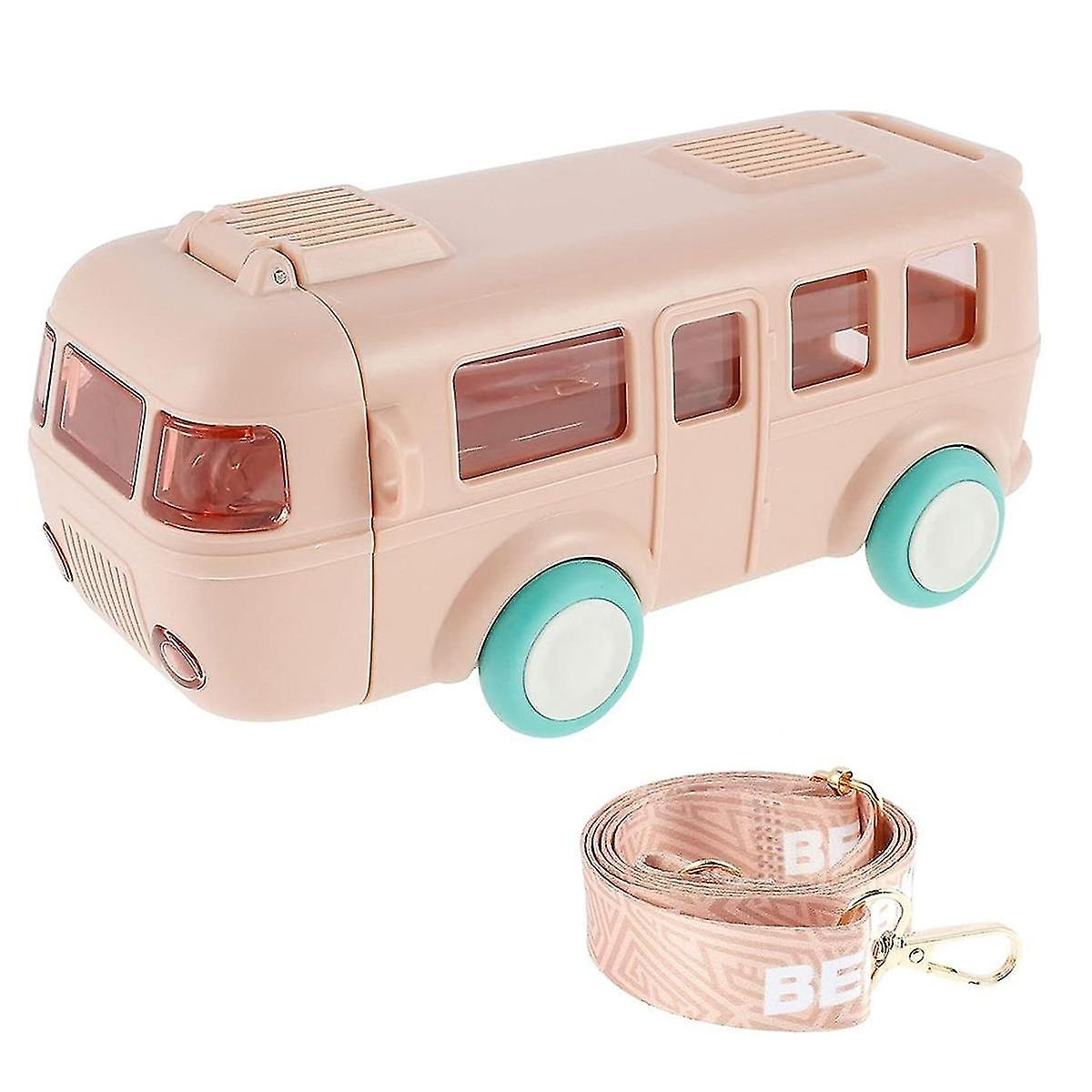 車のわらウォーターカップポータブル取り外し可能なバスウォーターボトル、ショルダーストラップ付き漏れ防止スモールドリン