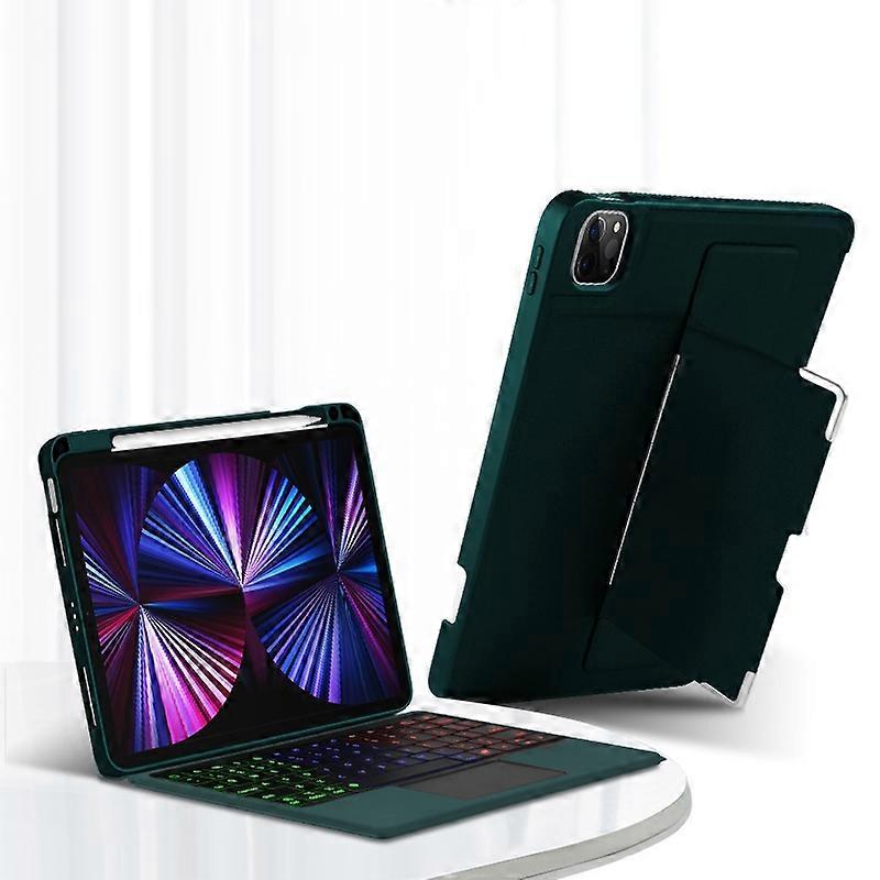 Bluetooth Wireless Keyboard + Pen Slot Adjustable Stand Design Magnetic Absorption Tablet Cover Case