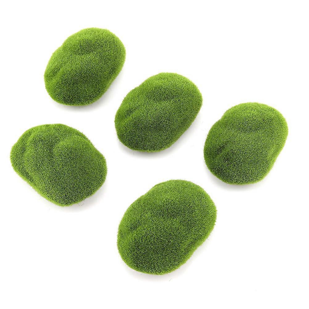 5Pcs Garden Decoration DIY Simulation Moss Stone Artificial Moss Lawn (M)
